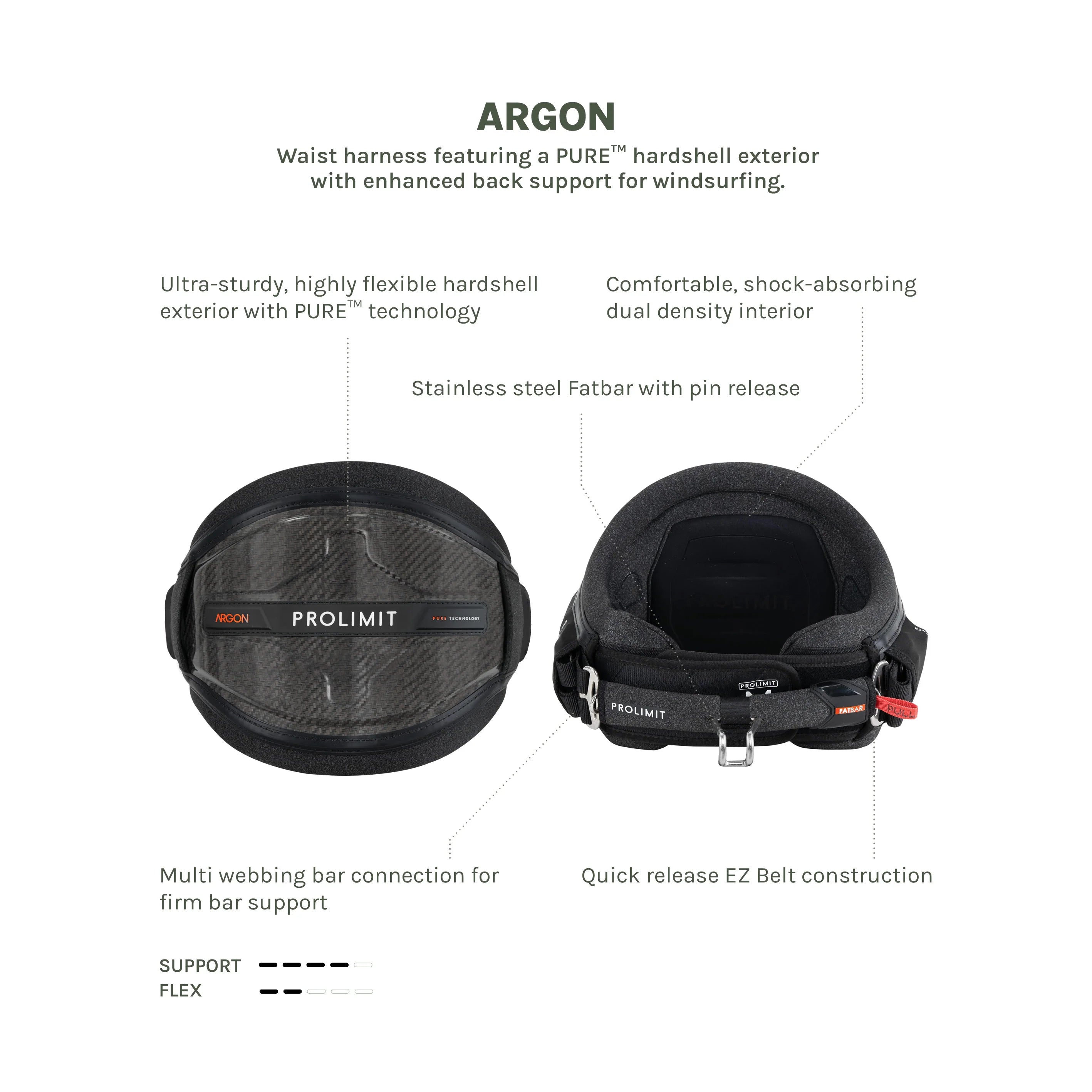 Prolimit Argon Windsurf Trapes | PURE™ Hardshell Revolusjon